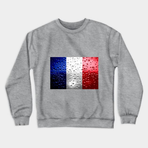 Flag of France - Raindrops Crewneck Sweatshirt by DrPen